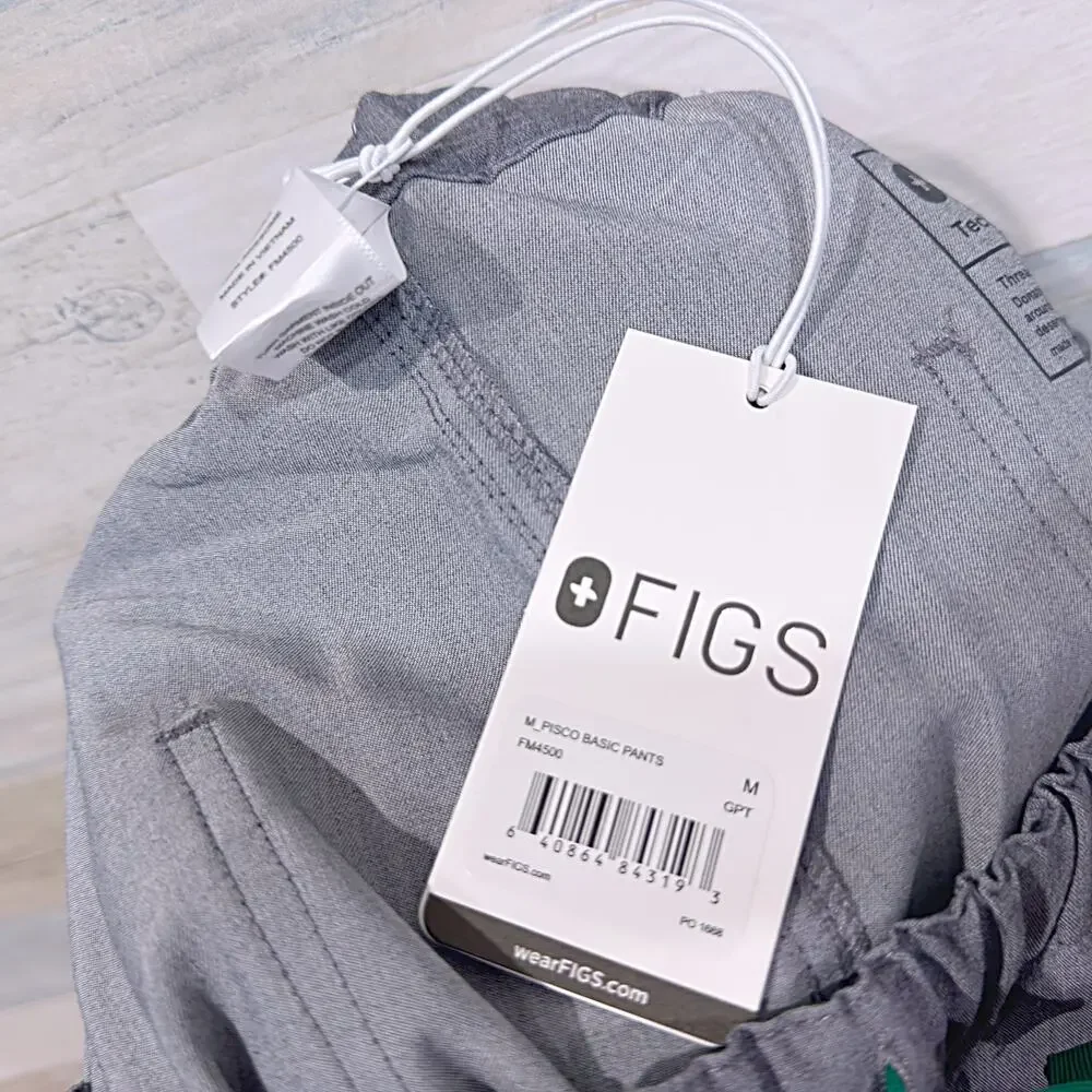 FIGS Technical Collection Pisco Basic Scrub Pants Graphite Gray Mens Medium